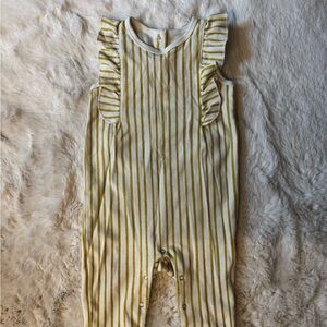 Pehr Striped Yellow and White Baby Romper